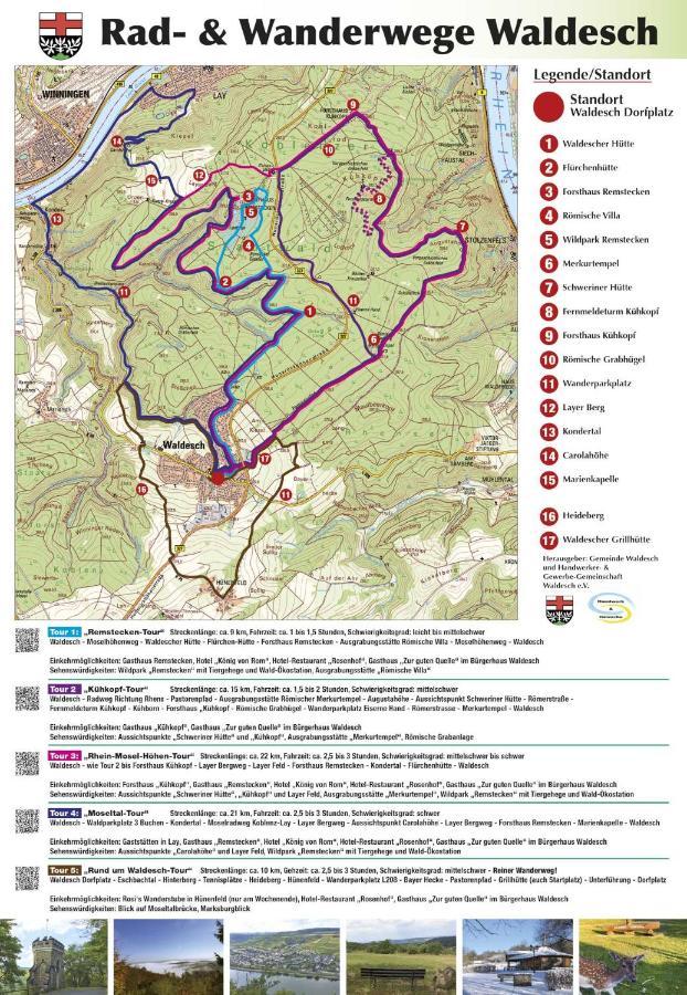 Appartamento Auszeit Rhein-Mosel Waldesch Esterno foto